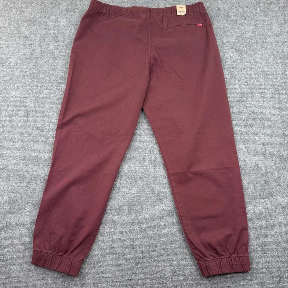 Levi's XX Chino Joggers Size XL Burgundy Stretch Tapered Leg NWT Men's A47610005